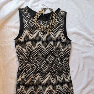Gorgeous J. Crew b/w ikat heavy cotton sleeveless dress with pockets Size 6P.